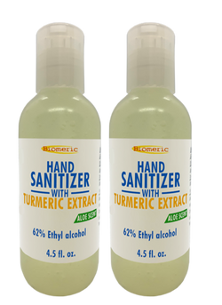 2 Pack - Hand Sanitizer with Turmeric Extract (4.5oz/bottle) - Turmeric Boss