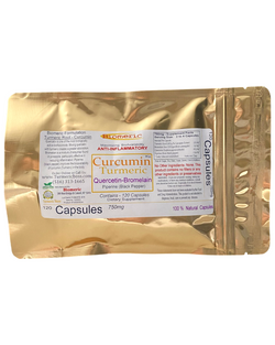 Turmeric Supplement Capsules- Curcumin, Quercetin, Bromelain, & Piperine (120 Capsules) - Turmeric Boss