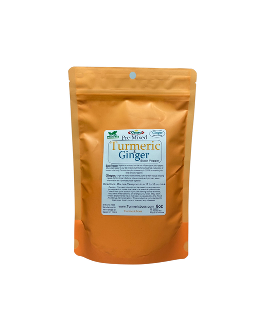 TURMERIC POWDER  GINGER & BLACK PEPPER (8 oz) - Turmeric Boss