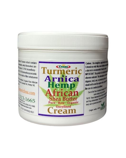 SMALL TURMERIC WITH ARNICA, HEMP & AFRICAN SHEA BUTTER - Turmeric Boss